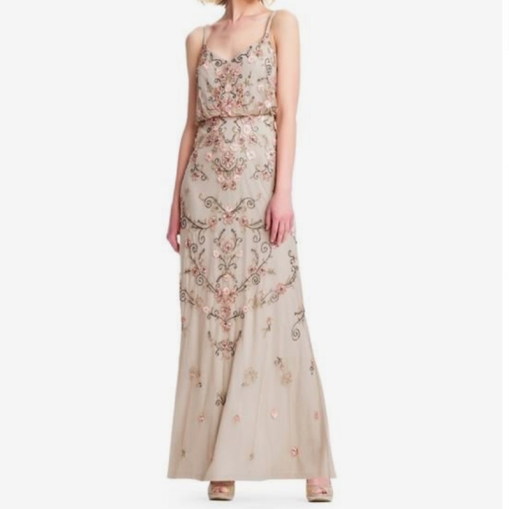 Ivory Floral beaded gown beautiful !